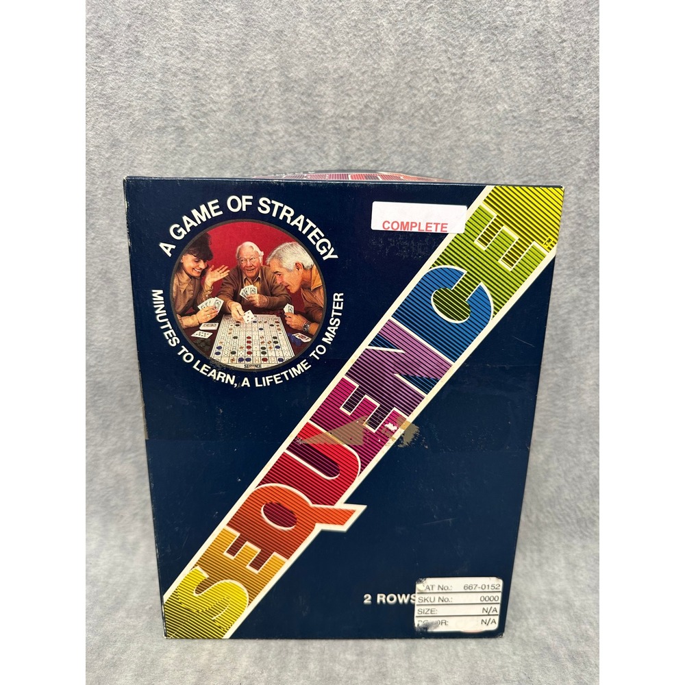 Sequence Board Game‎ Good Vintage 1986 Strategy Card Game 1986